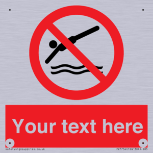 Custom prohibition no diving